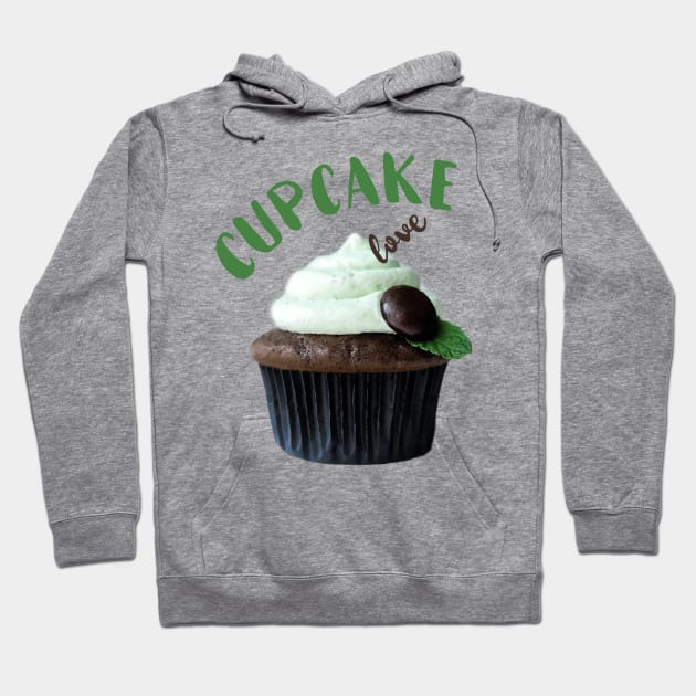 Cupcake Love Mint Chocolate Cupcake Hoodie by ArtMorfic